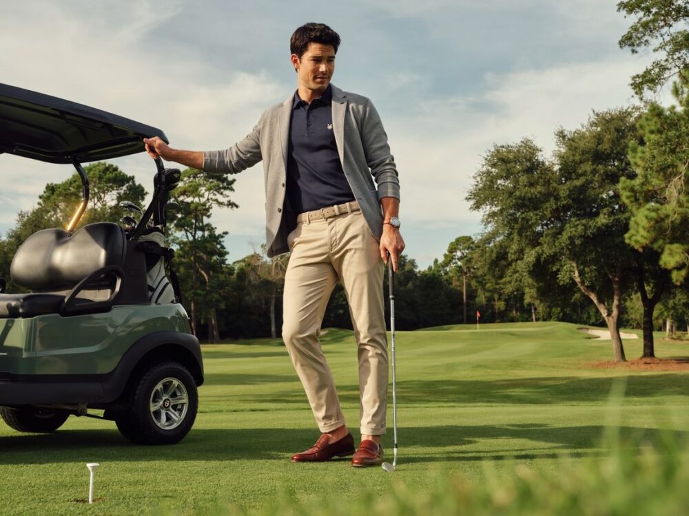 damska stylizacja na golf w smart casual