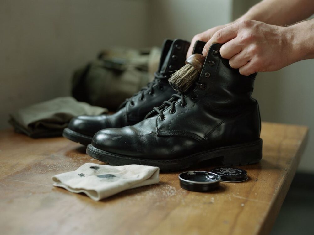 skórzane buty wojskowe
