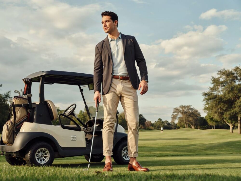 styl smart casual na polu golfowym