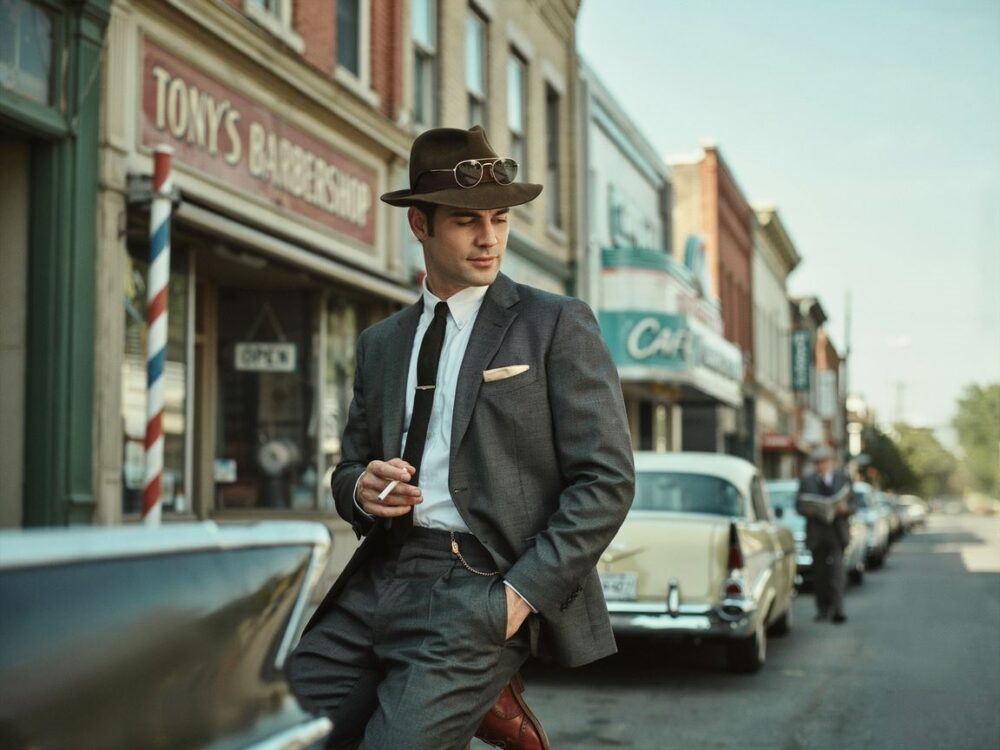 stylizacja vintage dla mężczyzn