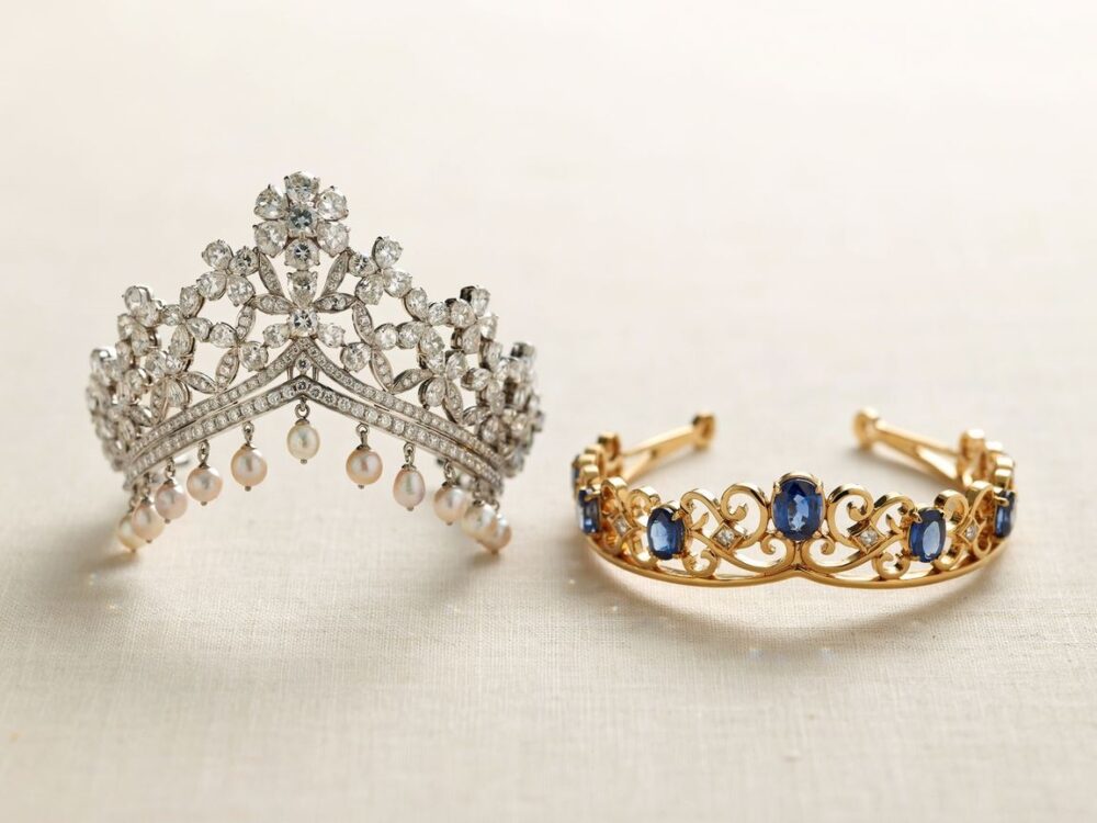tiara ze zdobieniami